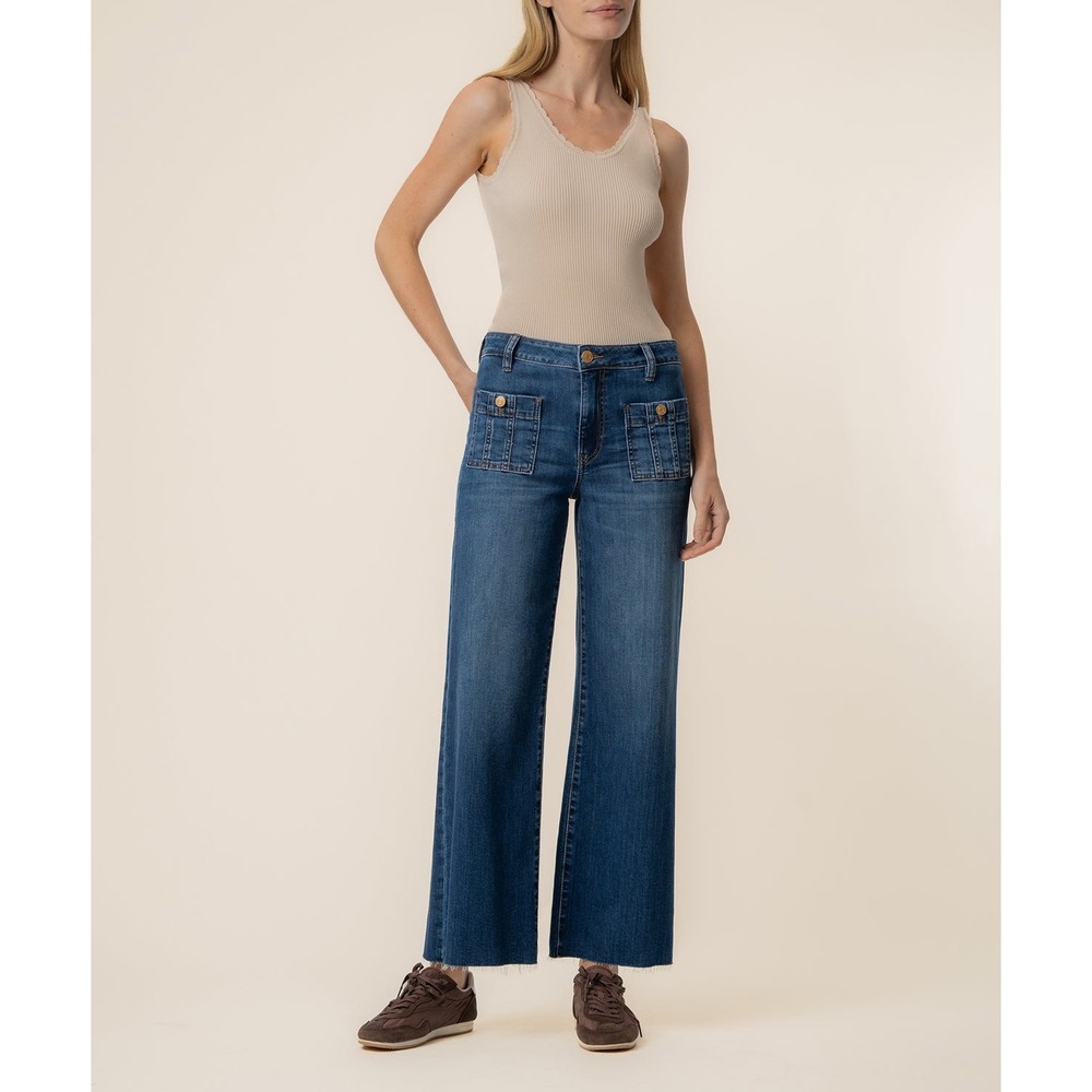 Wide Leg KUT from the Kloth Charlotte Jeans Blue Size 0/26